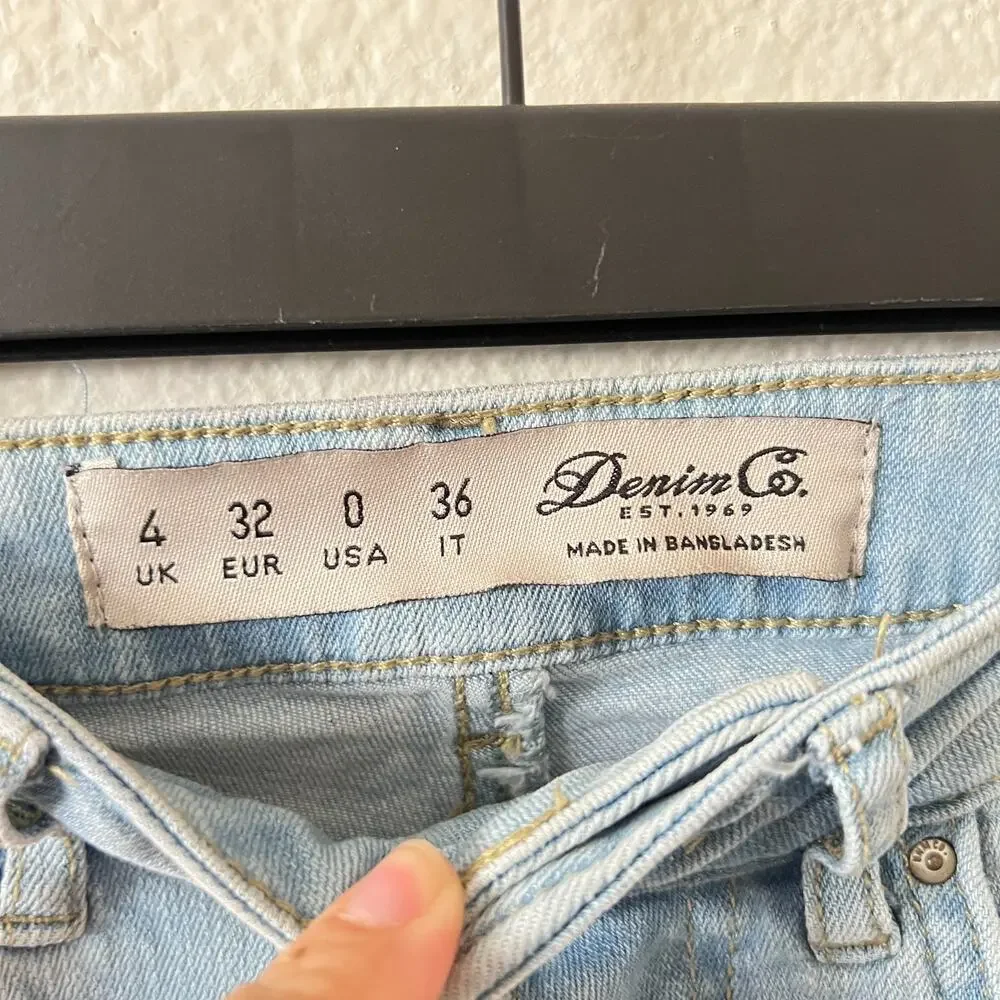 Denim‎ & Co Womens Skinny Light Wash Jeans Sz Us 0 Uk 4 Stretch Classic Basic